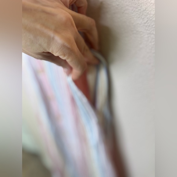 Marine Layer Hemp Camila Rainbow Stripe Button Front Midi Dress size Small - Picture 7 of 8